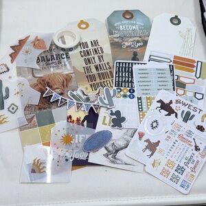 Cocoa Daisy- March Western Stationary Sticker Set- 15+ pcs *used